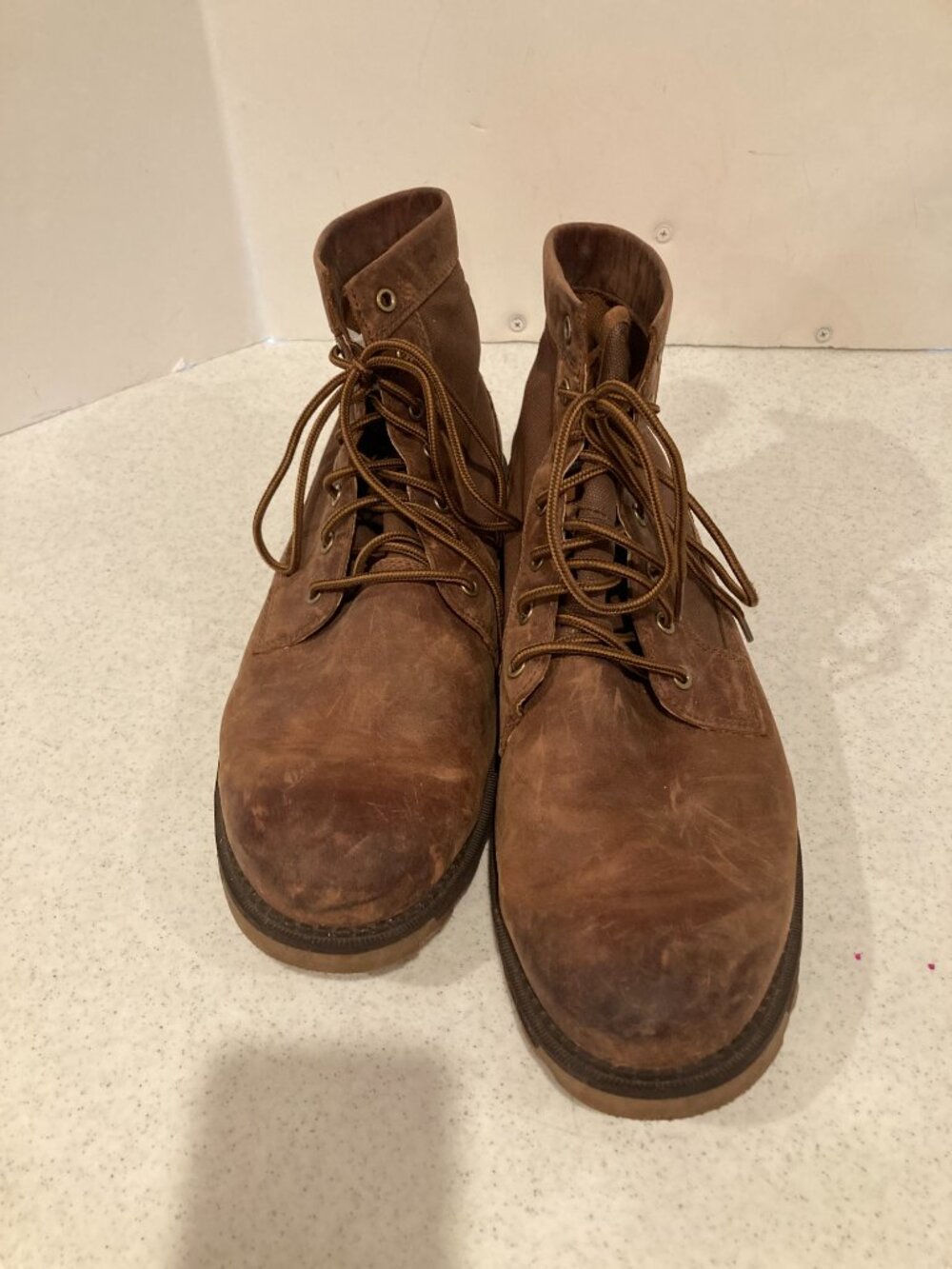 SOREL MENS LEATHER WATERPROOF LACED UP BOOTS SIZE 13 - Picture 2 of 7